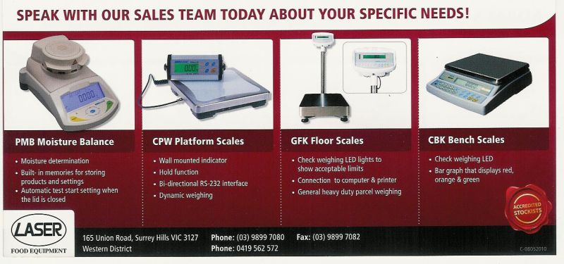 Laser Food Equipment - Printing Scales